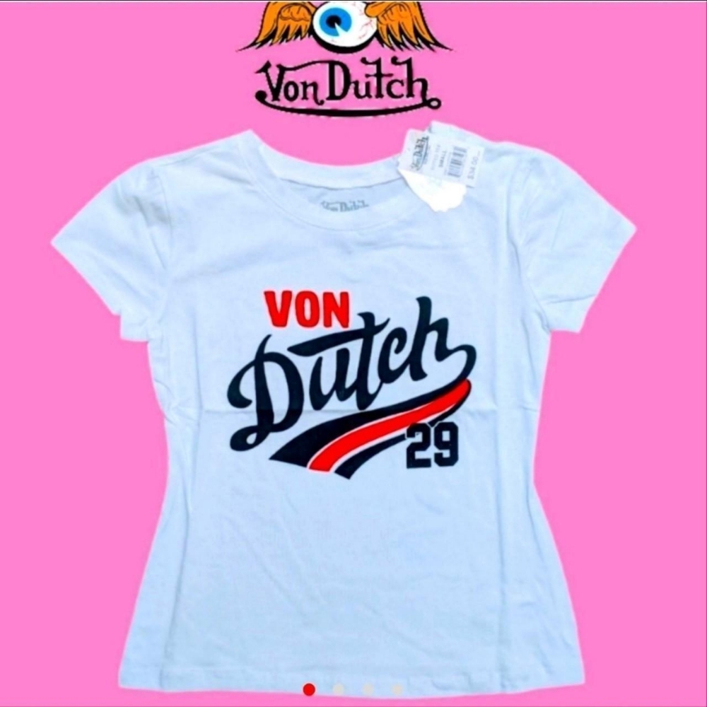 Ladies Von Dutch Vintage Fitted T-shirt